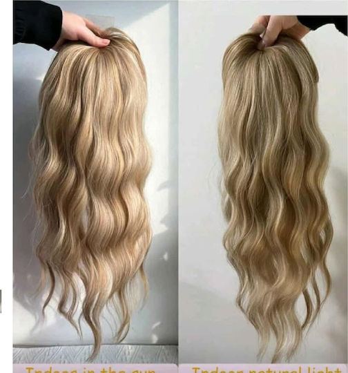 Erweiterung mit Clip in Blond Farbe 50.8cm Topper Toupet