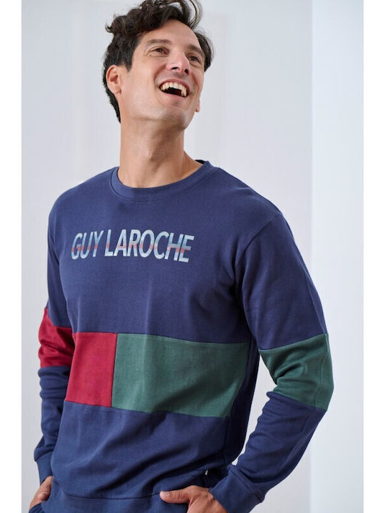 Guy Laroche Χειμερινή Ανδρική Πιτζάμα Μπλε Navy