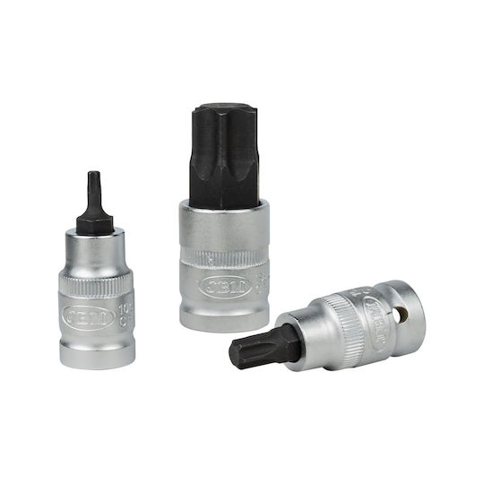 Jbm Κασετινα Καρυδακια 1/2" Torx Κοντη Μυτη 12 Τεμ 54154