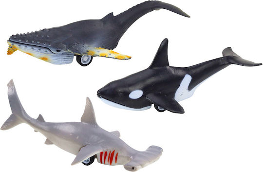 Figurines Vehicles Sea Animals Friction Drive Shark Killer Whale 6 Pcs