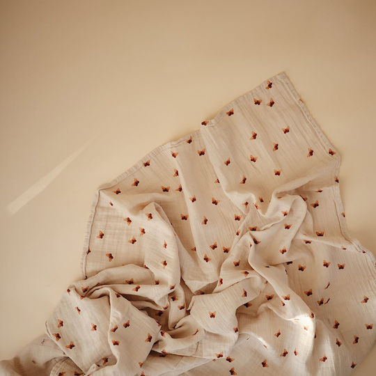 Mushie Muslin Changing Pad Beige 120x120cm.