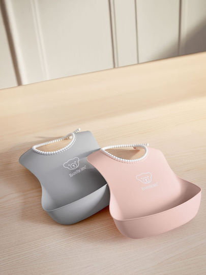 BabyBjorn Σαλιάρα Υφασμάτινη Powder Grey/Pink 2τμχ