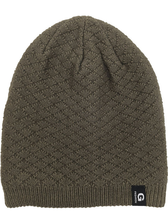 Beanie Unisex Σκούφος Πλεκτός σε Καφέ χρώμα