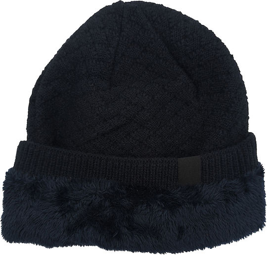 Beanie Unisex Beanie Knitted in Navy Blue color