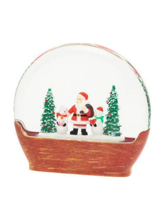 Christmas Snowball Illuminated with Santa Claus 19x20cm
