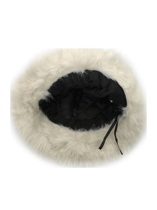 Gift-Me Furry Women's Bucket Hat White