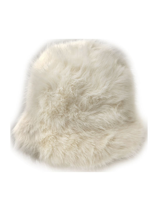 Gift-Me Furry Women's Bucket Hat White
