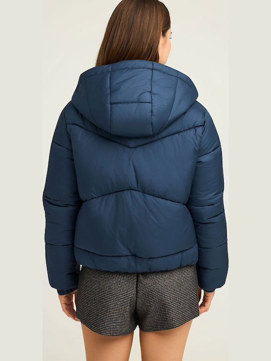 Funky Buddha Μπουφάν Puffer Navy Μπλε