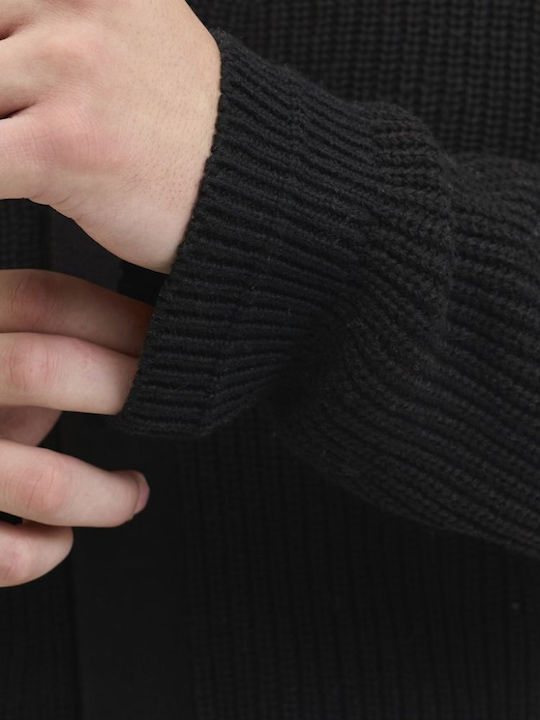 Herren Strickjacke mit Knöpfen Black