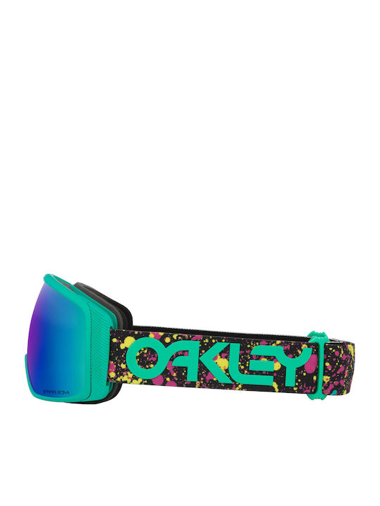 Oakley Flight Tracker M Μάσκα Σκι & Snowboard Ενηλίκων Μαύρη με Φακό Polarized Μαύρο