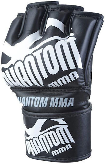 MMA Gloves Phantom Blackout PU Fighting Gloves Black
