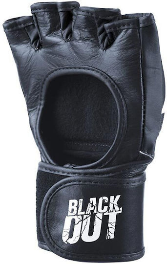 MMA Gloves Phantom Blackout PU Fighting Gloves Black