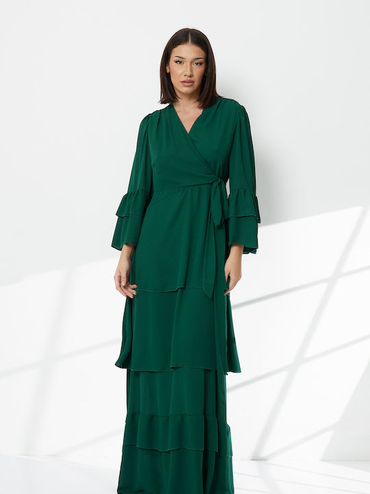 Summer Maxi Dress for Wedding / Christening Green