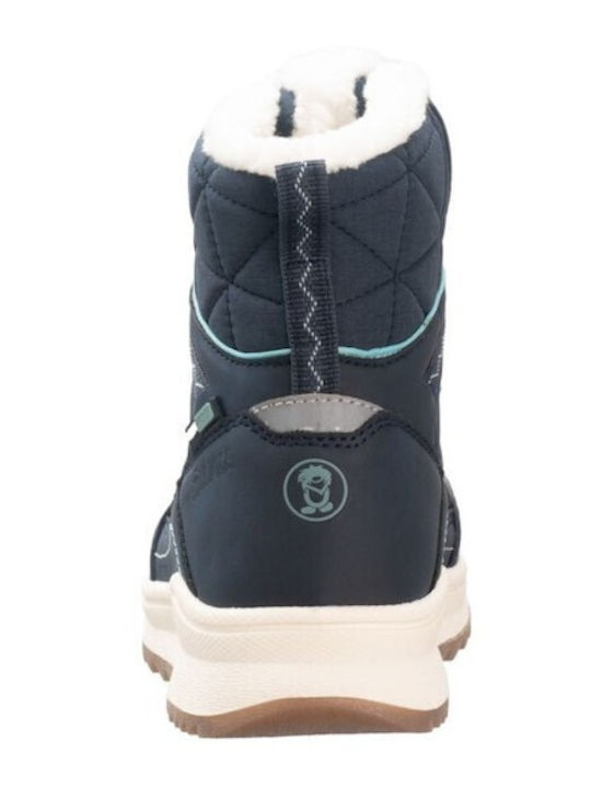 Kids Snow Boots with Laces Navy Blue