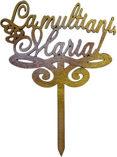 Aranjament Floral Radiance În Cutie Rotundă Neagră 25 Trandafiri Săpun Topper "La Mulți Ani Maria!" Albastru