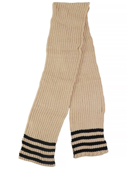 Kids Beanie Set with Scarf & Gloves Knitted Beige