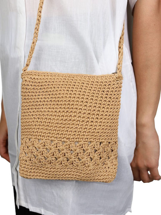 Stoff Damenhandtasche Crossbody Braune