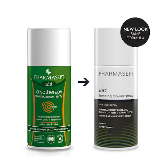 Pharmasept aid Cryotherapy Freezing Power Spray Cryotherapy Spray for Muscle Pain & Joints & Devil's Claw 150ml