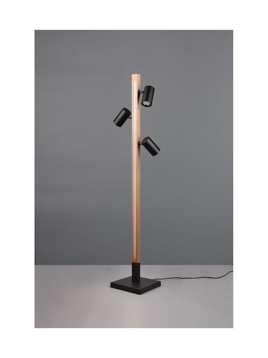 Trio Lighting Marley Φωτιστικό Δαπέδου Μαύρο