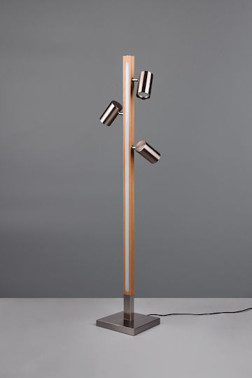Trio Lighting Marley Floor Lamp Silver