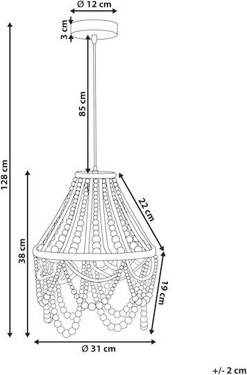 Beliani Pendant Light Brown