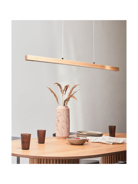 Beliani Hängelampe Braun LED
