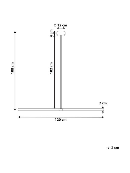 Beliani Hängelampe Schwarz LED