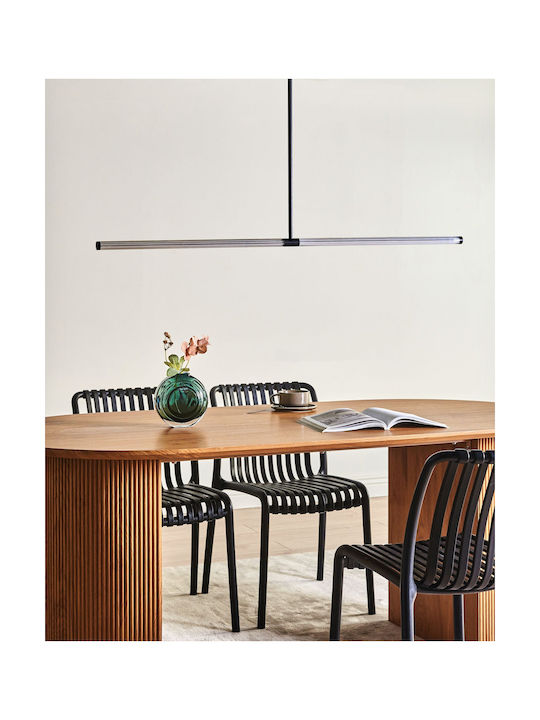 Beliani Hängelampe Schwarz LED