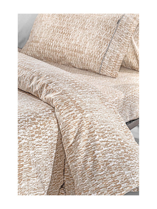 Guy Laroche Sheet Sets Queen Flannel 240x265cm. Beaver Almond 4pcs