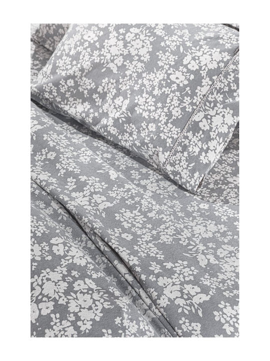Guy Laroche Sheet Sets Queen Flannel 240x265cm. Odett Gray 4pcs