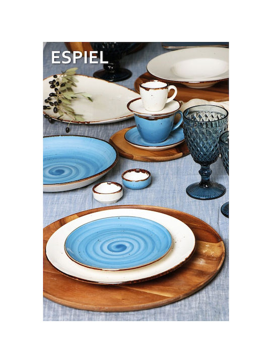 Espiel Set Gläser Wasser aus Glas in Blau Farbe Mit Stiel 4Stück