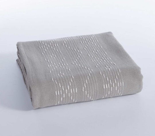 Nef-Nef Homeware Покривка За Двуместен Диван Жакард 180x250см Сива