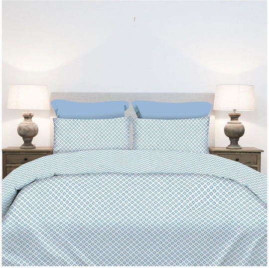 Astron Italy Super Double Duvet Cover Set 230x250cm Ariel Blue