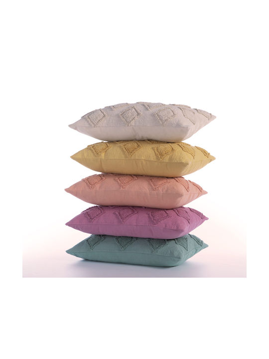 Nef-Nef Homeware Μαξιλάρι Καναπέ Josh από 100% Βαμβάκι Peach 33x55εκ.