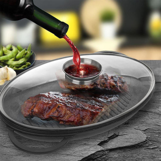 Orion Grande Aluminum Grill Pan with Lid 43cm