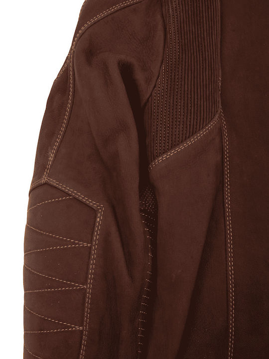 Urban Nubuck Мъжко Мотоциклетно яке Кожено Бежов