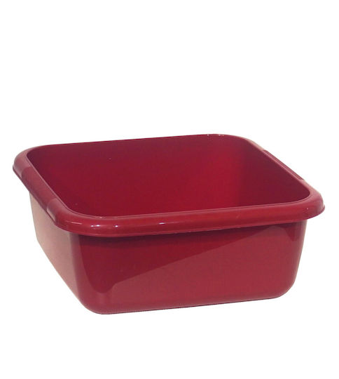 Viomes Lavoar Pătrat 37.5x37.5x15cm. Capacitate 14.5lt Roșu