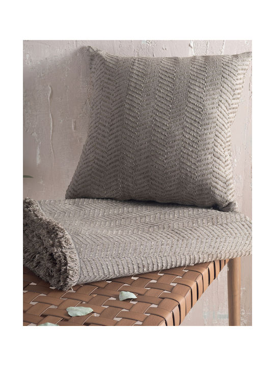 Rythmos Față De Pernă Yard Din 100% Bumbac Maro 40x40cm