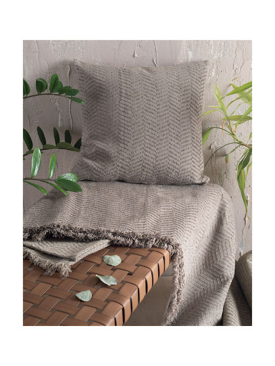 Rythmos Față De Pernă Yard Din 100% Bumbac Maro 40x40cm