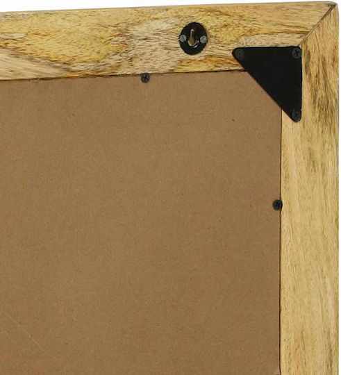 vidaXL Rustic Oglindă de Perete cu Maro Ramă din Lemn 70x50cm 1buc
