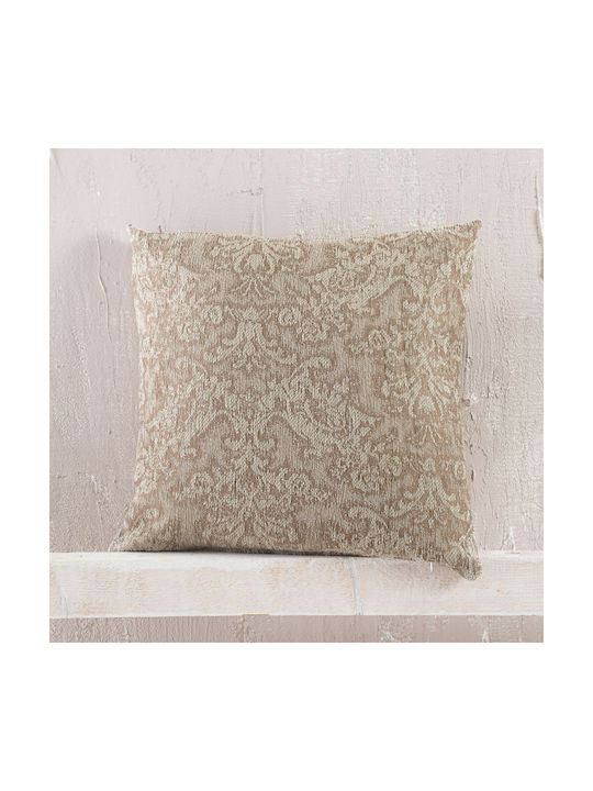 Rythmos Decorative Pillow Case Bianco Made of 100% Cotton Ecru 40x40cm