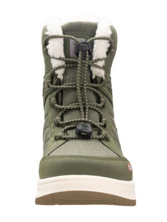 Kids Snow Boots with Velcro Green