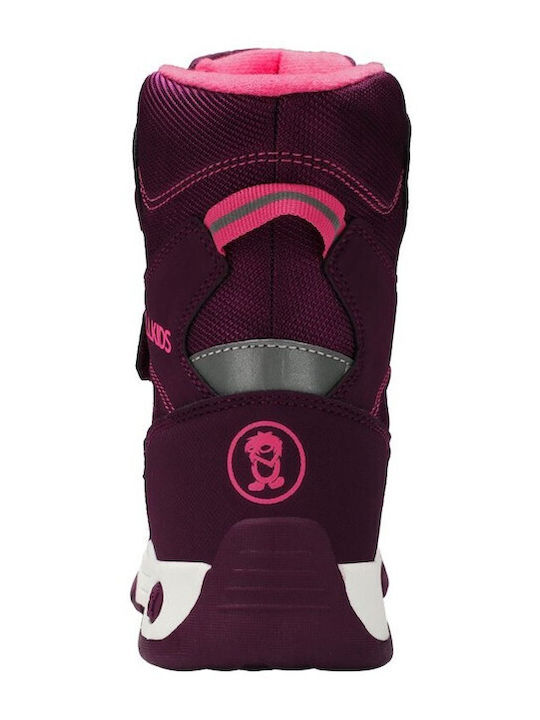Kids Snow Boots with Velcro Red