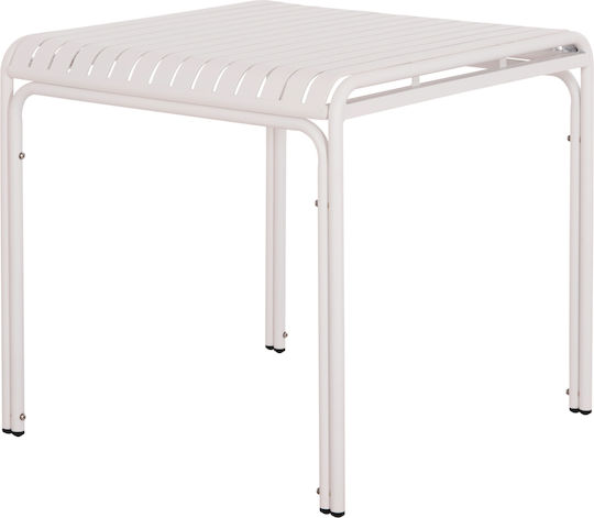 Rachel Outdoor Bar Free Standing Aluminum Table White 80x80x75cm
