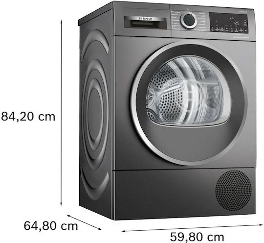 Bosch Serie 6 Στεγνωτήριο 9kg με Αντλία Θερμότητας