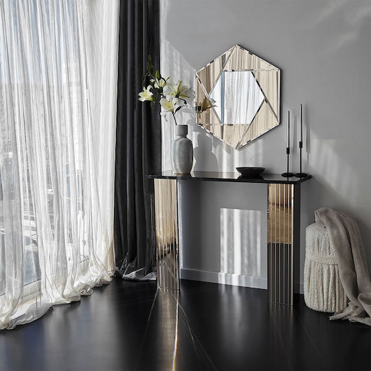 Wooden Console Table Bronze L105xW34xH80cm