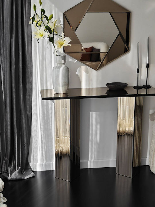 Wooden Console Table Bronze L105xW34xH80cm