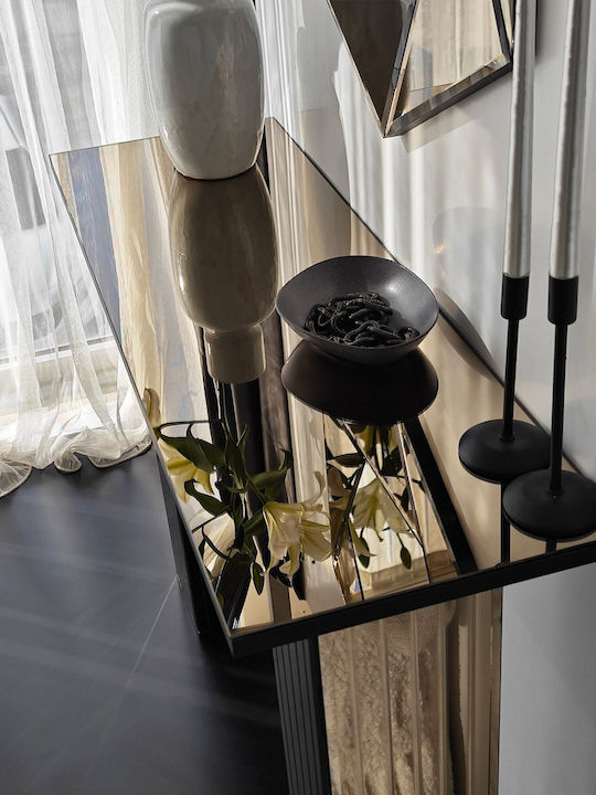Wooden Console Table Bronze L105xW34xH80cm