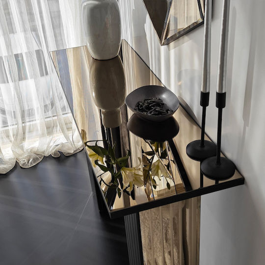 Wooden Console Table Bronze L105xW34xH80cm