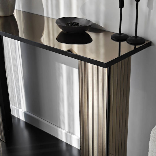 Wooden Console Table Bronze L105xW34xH80cm